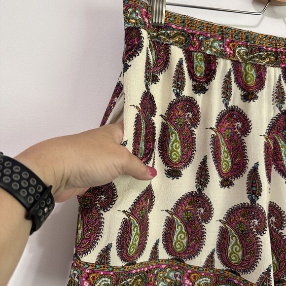 Anthropologie Shorts L ett:twa Floral Paisley Pull On Summer Boho Trendy Party - Picture 5 of 10